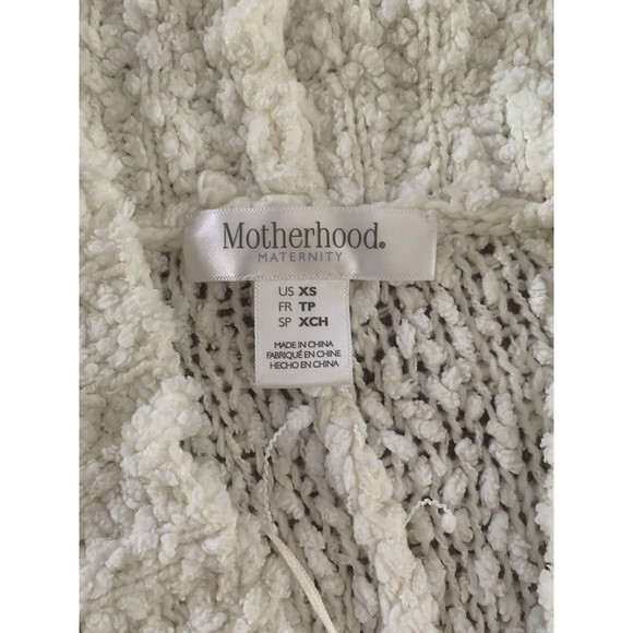 Motherhood Maternity Cream Cozy Soft Open Front Cardigan Sweater Size xs - Picture 3 of 8